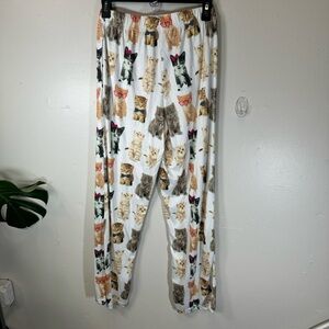 Brief Insanity cat print pajama bottoms lounge pants all over kitten check meowt